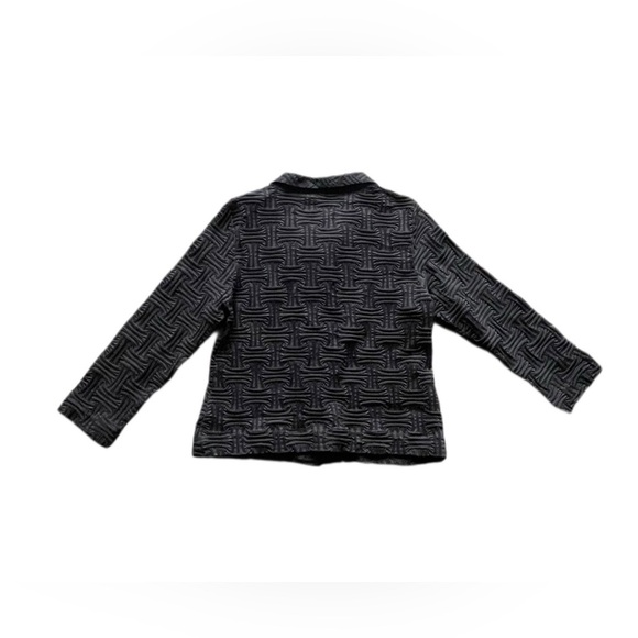 Great Cavalier By St Paul Black Textured Pattern Button Down Jacket Women’s L - Picture 2 of 10